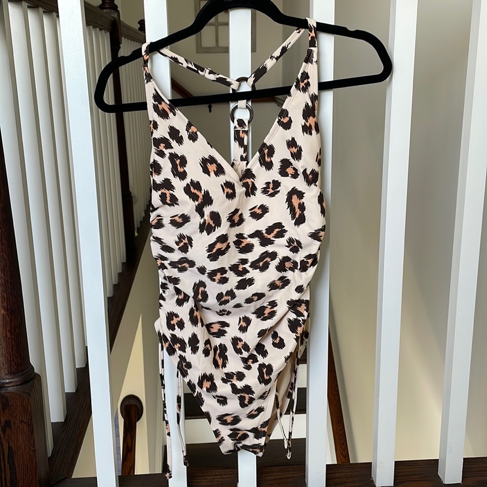 One piece bathing suit by Kona Sol, sz medium, leopard print